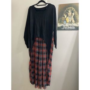 LT Millau Plaid Sweater sz sm